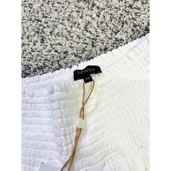 Quince Cream Maxi Skirt with Smocked Waist and Ruffle Hem - Picture 5 of 6